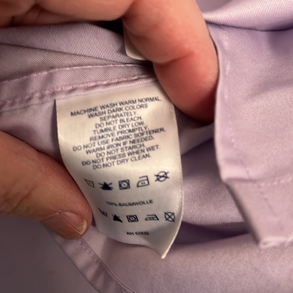 Lands’ End Lavender 100% no iron cotton blouse size 18W NWT - Picture 3 of 6